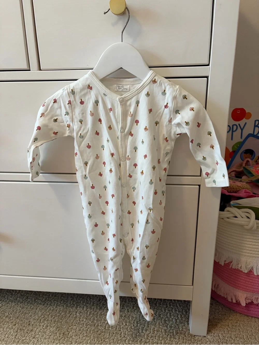 Tun Tun Baby 6-9 Months Mushroom Footie 100% Pima Cotton